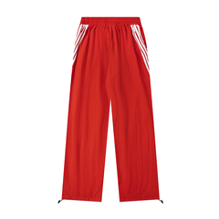 Mixed‑Emotion Side‑Stripe Graphic Wind Pants