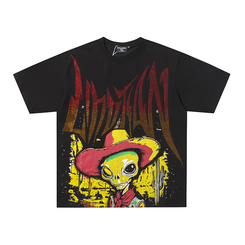 Lunaman Western Cowboy Alien Oversized Graphic Tee