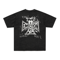 Mixed Emotions Hand‑Drawn Graffiti Cherub Washed Tee