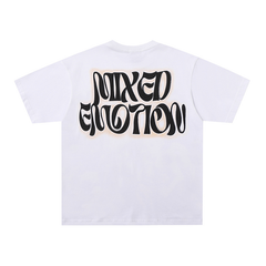 Mixed Emotion Beach Soda‑Drinking Cherub Oversized Graphic Tee